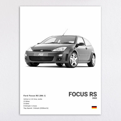 Vintage-Inspired Ford Mustang GT500 Art Print Homeandso