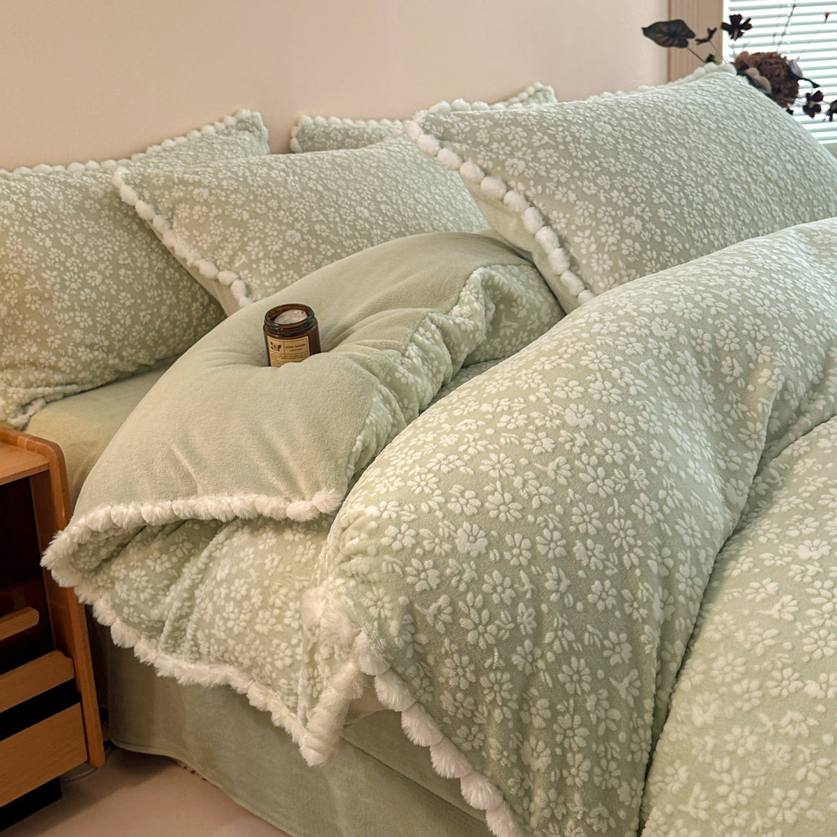 Plush Fleece Bedding Set Homeandso
