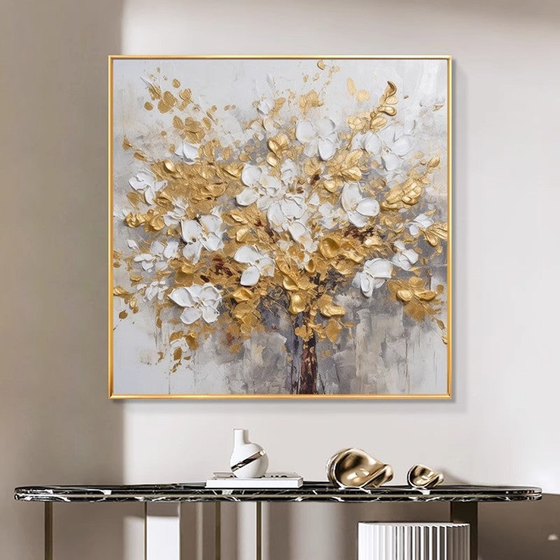Elegant Floral Relief Canvas Artwork Homeandso