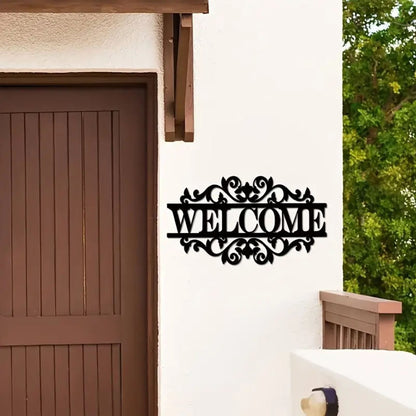 Ornate Welcome Wall Sign Homeandso