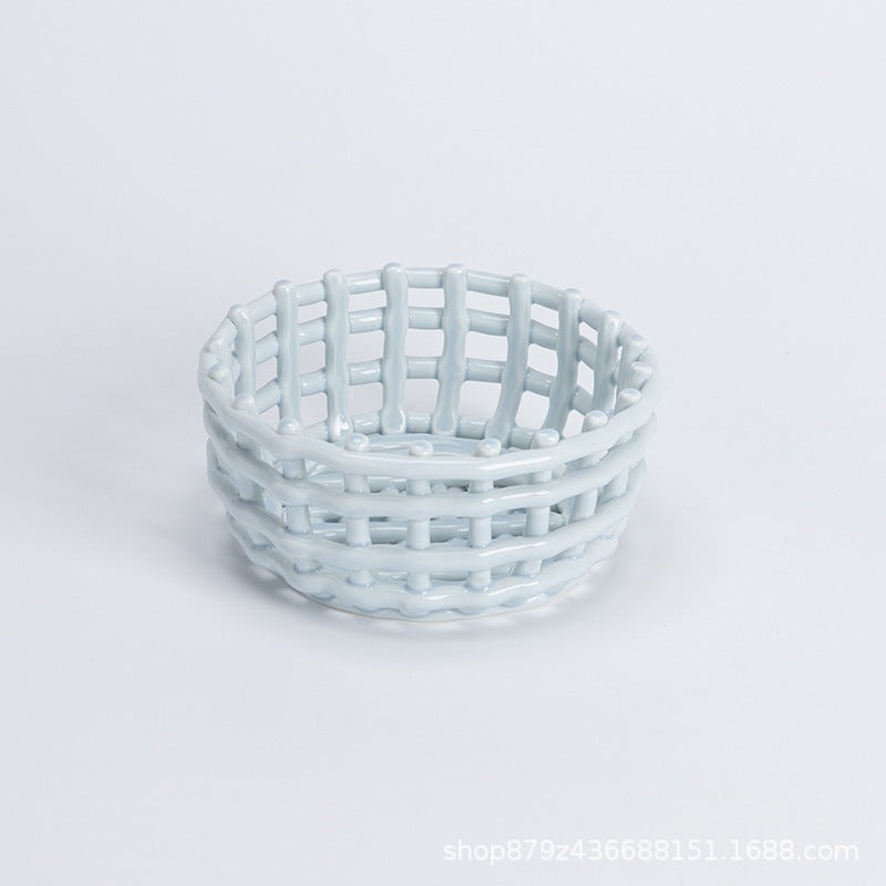 Decorative Woven Storage Bowl Homeandso