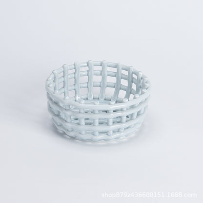 Decorative Woven Storage Bowl Homeandso