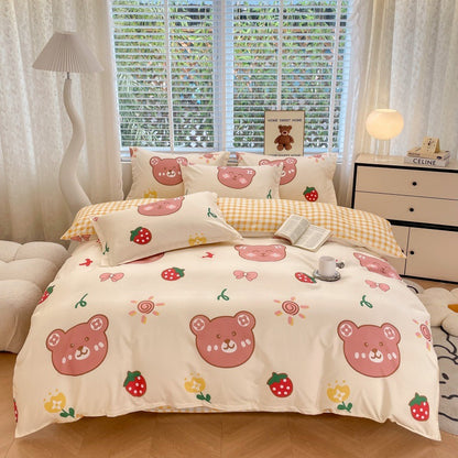 Playful Cartoon Bear Bedding Set Homeandso