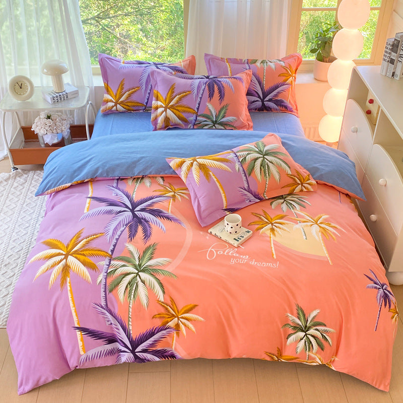 Decorative Tropical Themed Bedding Ensemble Homeandso