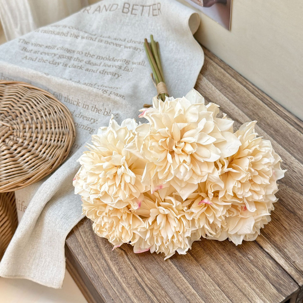 Realistic Blush Peony Bouquet