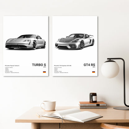 Vintage-Inspired Ford Mustang GT500 Art Print Homeandso
