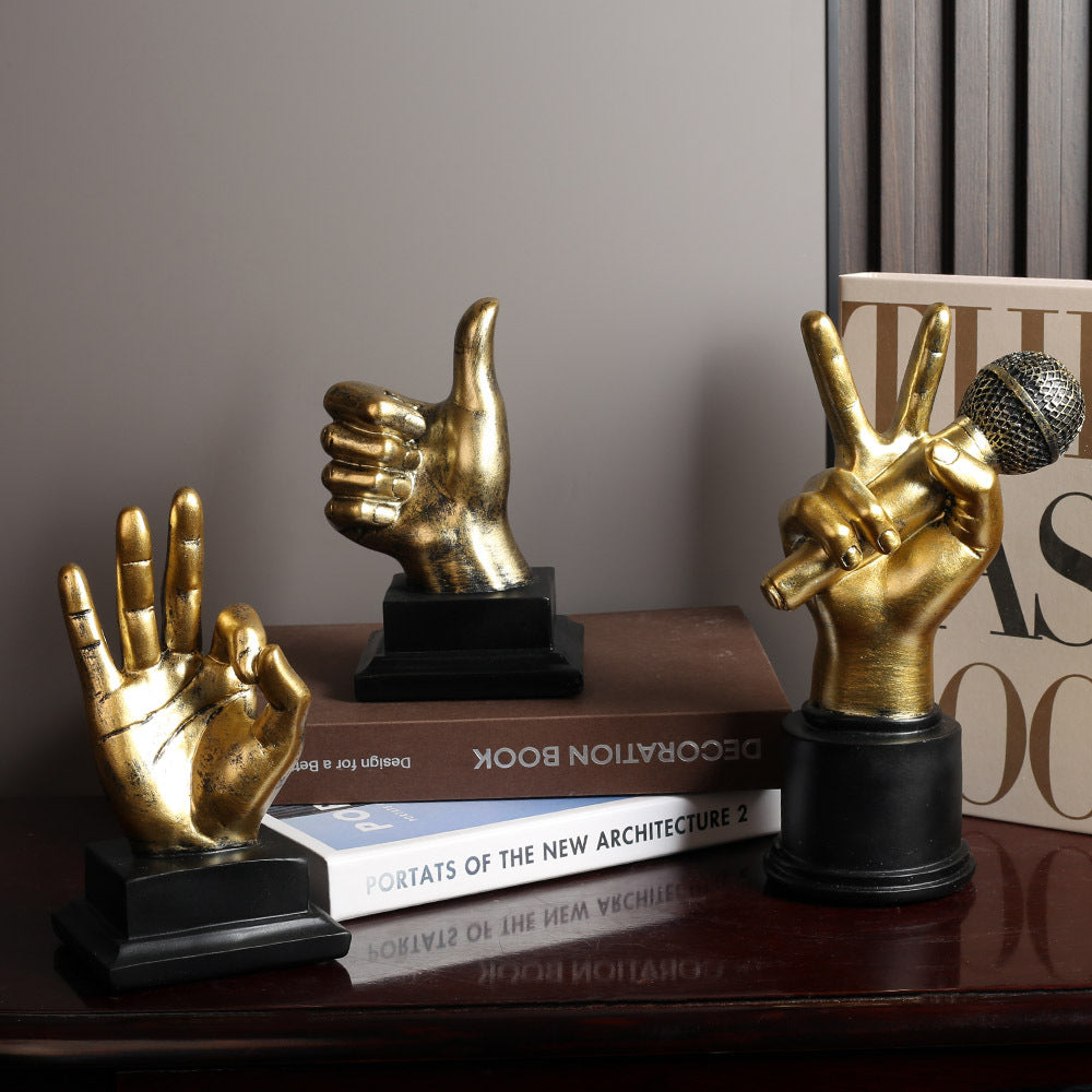 Home Decor Sculptural Hand Gesture Figurine Homeandso