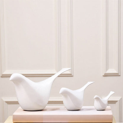 Decorative Ceramic Bird Figurine Set Homeandso