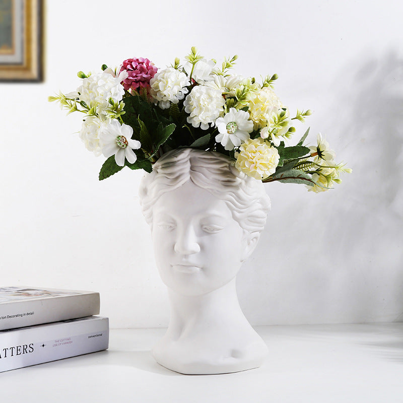 Decorative Ceramic Head Planter Homeandso