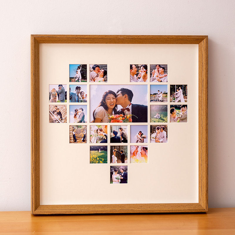 Herzförmiger Collage-Rahmen