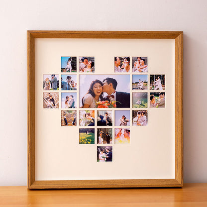 Herzförmiger Collage-Rahmen