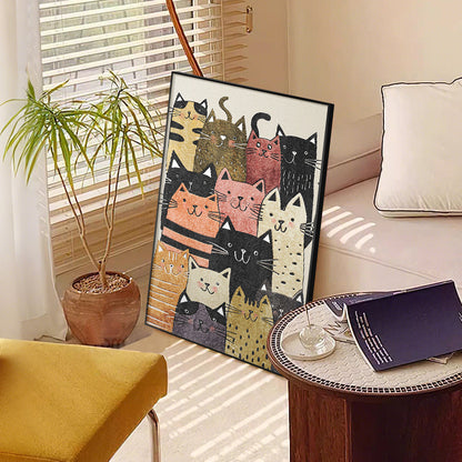 Cat-Themed Framed Wall Art Homeandso