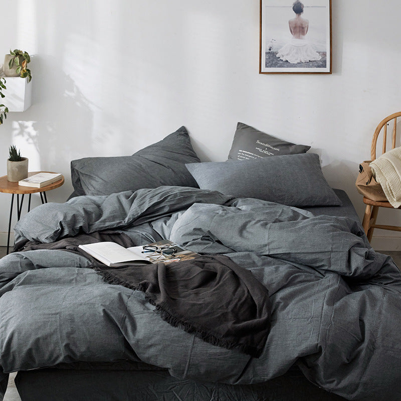 Decorative Cozy Checked Duvet Set Homeandso