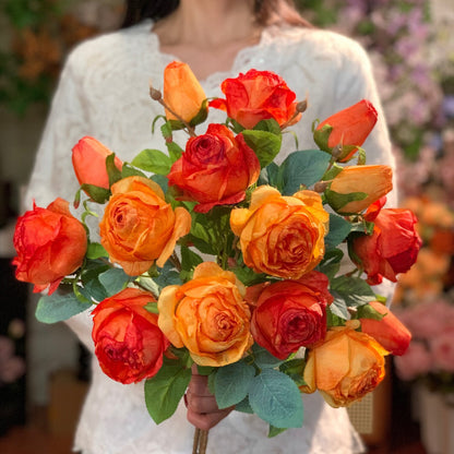 Lifelike Decorative Rose Bouquet