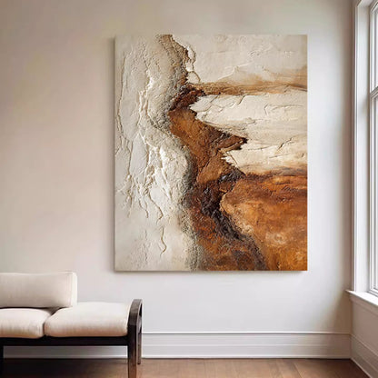 Textured Earth-Tone Abstract Canvas Wall Art Homeandso