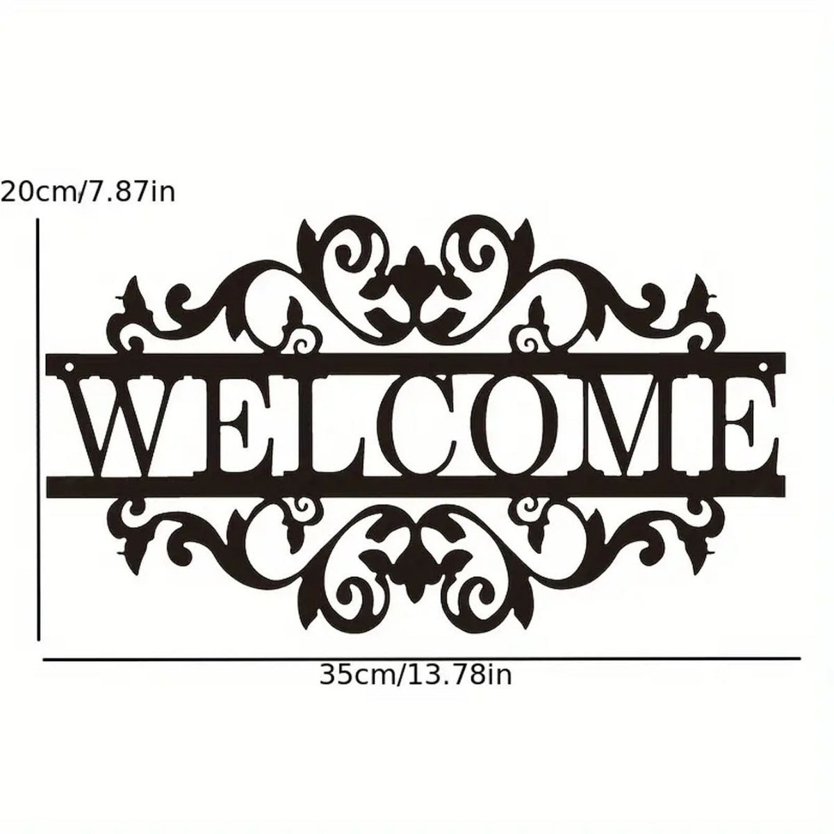 Ornate Welcome Wall Sign Homeandso