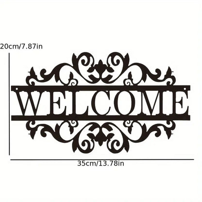 Ornate Welcome Wall Sign Homeandso