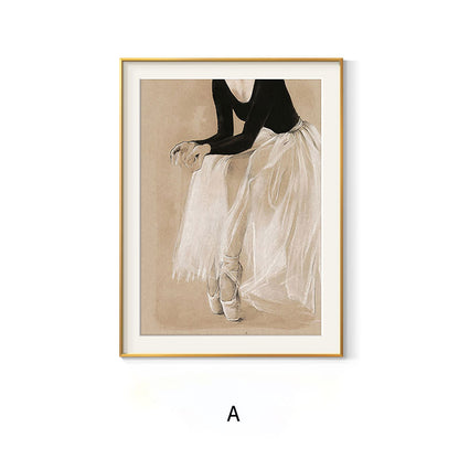 Elegant Framed Ballerina Artwork Homeandso