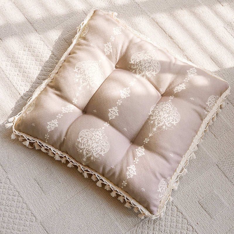 Decorative Tasseled Floor Cushion