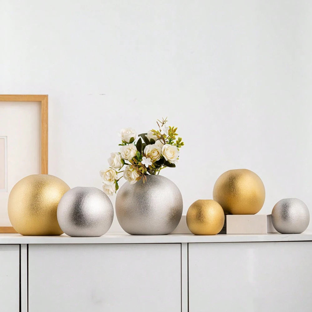 Decorative Gold Sphere Vase Homeandso