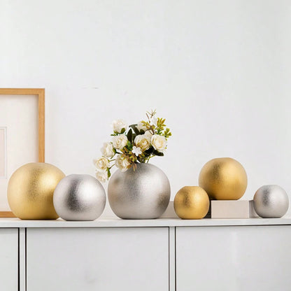 Decorative Gold Sphere Vase Homeandso