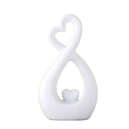 Infinity Heart-Shaped Sculpture Homeandso
