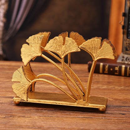 Decorative Ginkgo Leaf Desk Organizer Homeandso