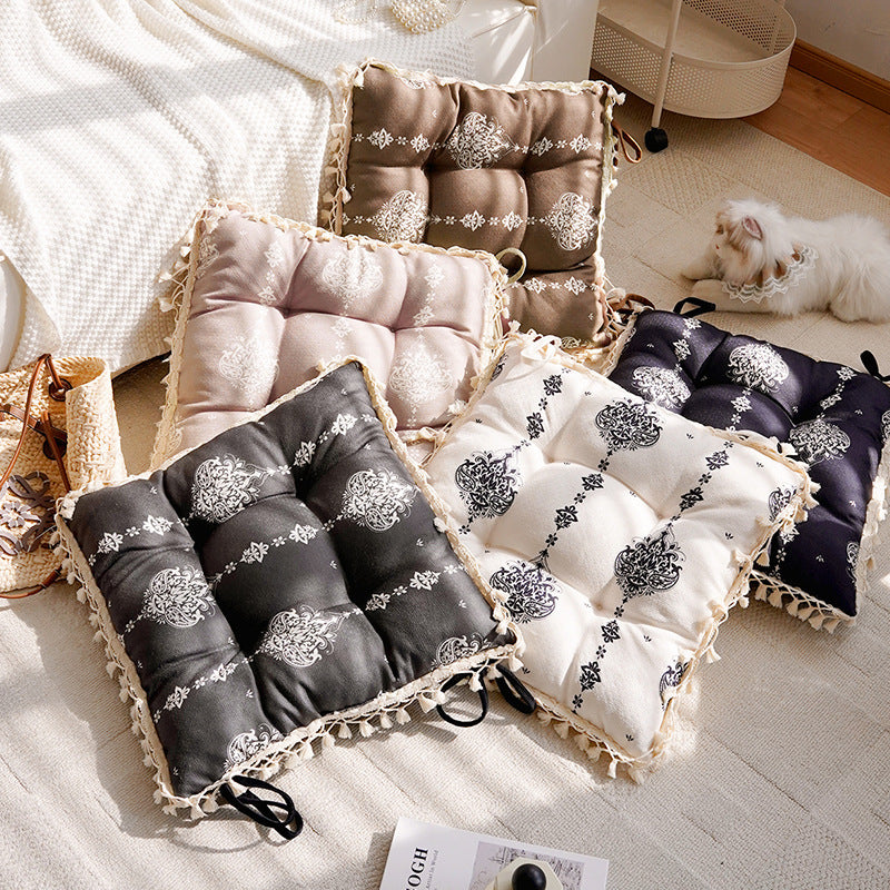 Decorative Tasseled Floor Cushion