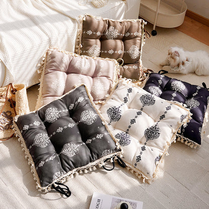 Decorative Tasseled Floor Cushion
