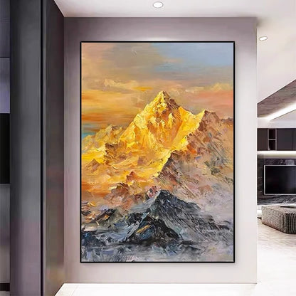 Mountain Landscape Textured Canvas Print Homeandso
