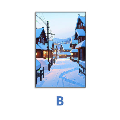 Winter Wonderland Scene Framed Wall Art Homeandso