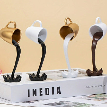 Cup Overflowing Creative Figurine Homeandso