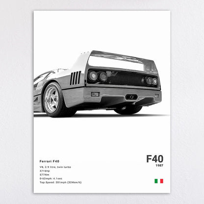 Vintage-Inspired Ford Mustang GT500 Art Print Homeandso