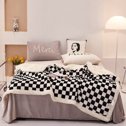 Decorative Reversible Flannel Throw Blanket Homeandso