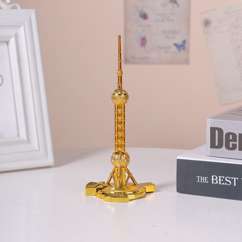 Decorative Metallic Tower Sculpture Homeandso