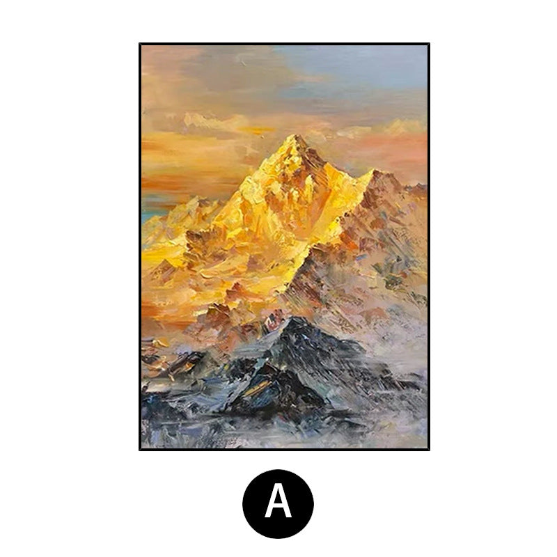 Impressionistic Mountain Landscape Canvas Artwork Homeandso