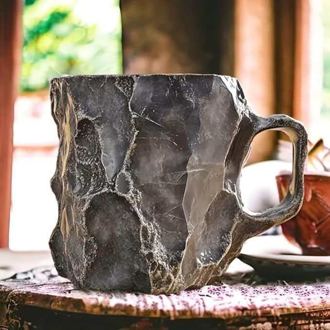 Artistic Stone-Molded Coffee Mug Homeandso