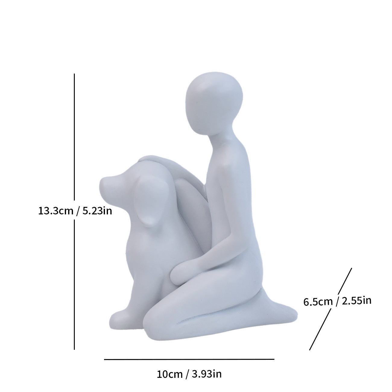 Abstract Couple and Dog Figurine Homeandso