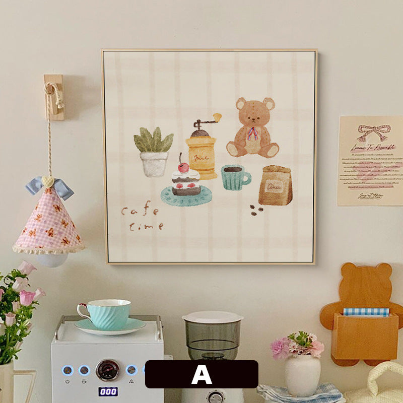 Whimsical Café-Themed Art Print Homeandso
