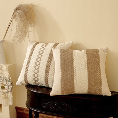 Texturiertes gestricktes Wurfkissen