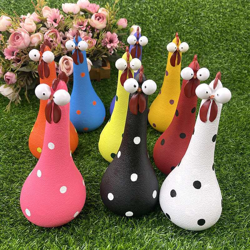 Playful Decorative Chicken Figurine Homeandso