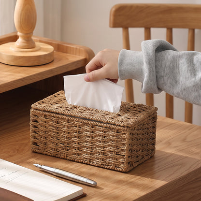 Decorative Woven Tissue Box Cover Homeandso