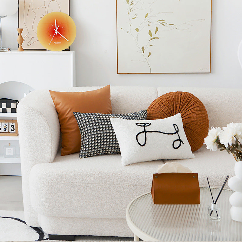 Decorative Textured Rectangle Throw Pillow