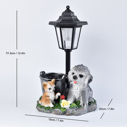 Decorative Garden Dog Lamp Homeandso