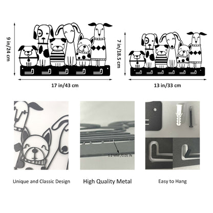Playful Dog-Themed Wall Hook Rack Homeandso