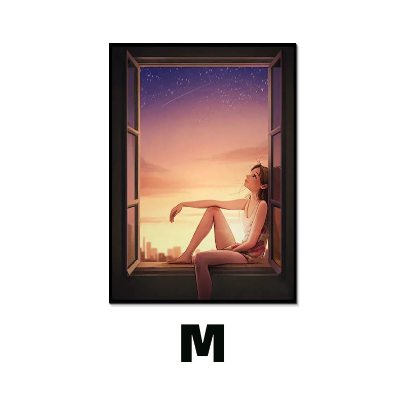 Whimsical Illustrative Framed Artwork Homeandso