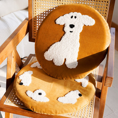 Decorative Plush Pet-Themed Floor Cushion