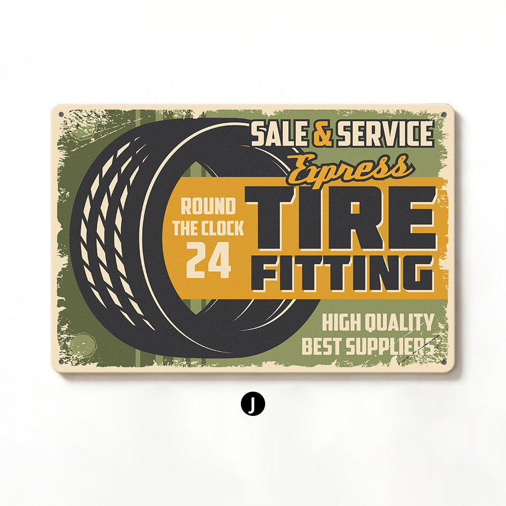 Retro Tire Service Wall Art Homeandso