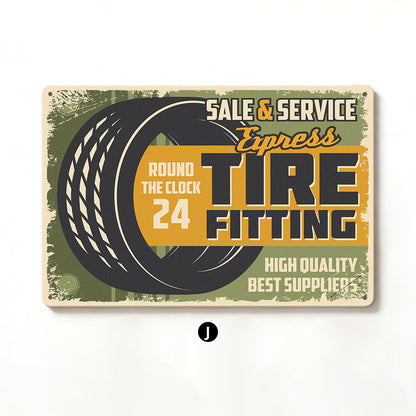 Retro Tire Service Wall Art Homeandso