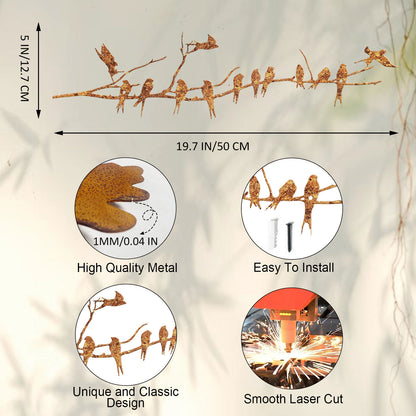 Decorative Metal Bird Wall Art Homeandso